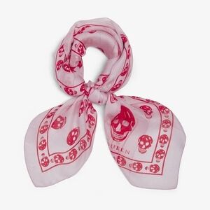 Alexander McQueen Pink Skull Scarf